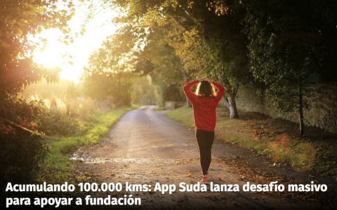 24Horas.cl TVN : "Gathering 100,000 kms: App Suda launches massive challenge to support the Ganémosle a la Calle foundation" 